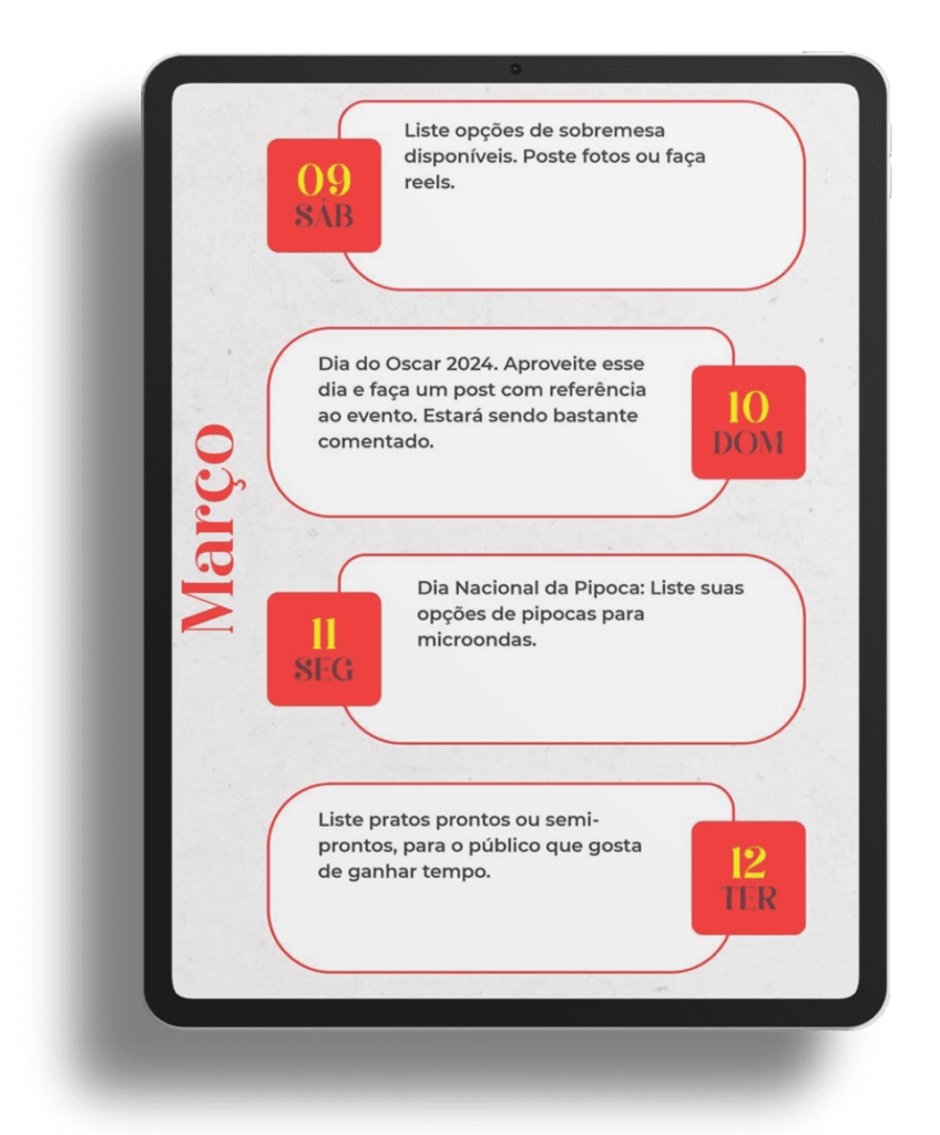 365 ideias de posts para Supermercados - e-book parte interna