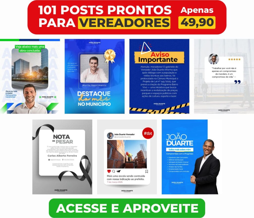 101 POSTS PARA VEREADORES BANNER