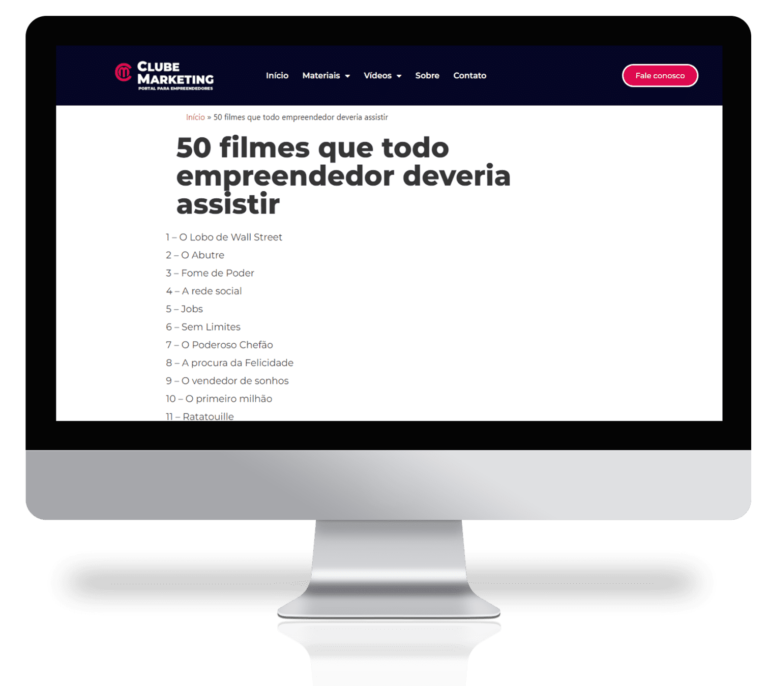 Clube do Marketing 50 filmes empreendedores