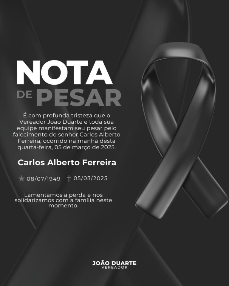 Post de nota de pesar para Vereadores