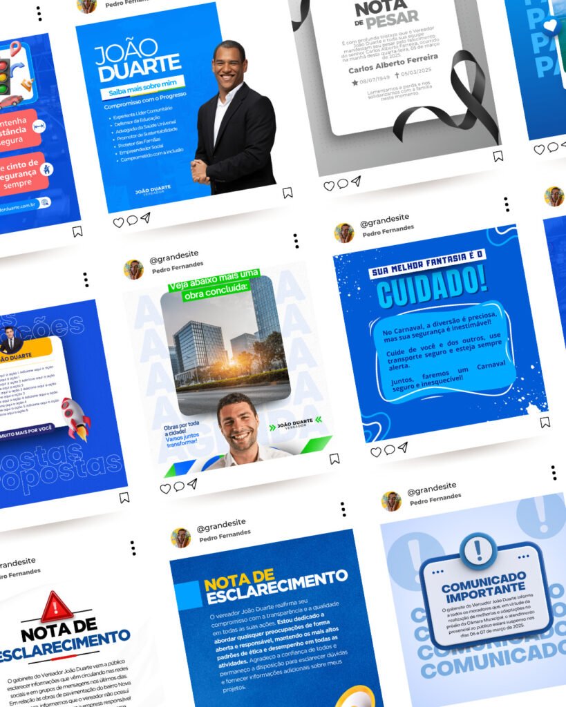 Pack Canva de posts para Vereador