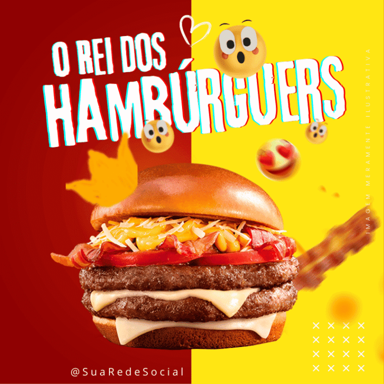 Pack Canva de Posts Editáveis para Hamburgueria (12)
