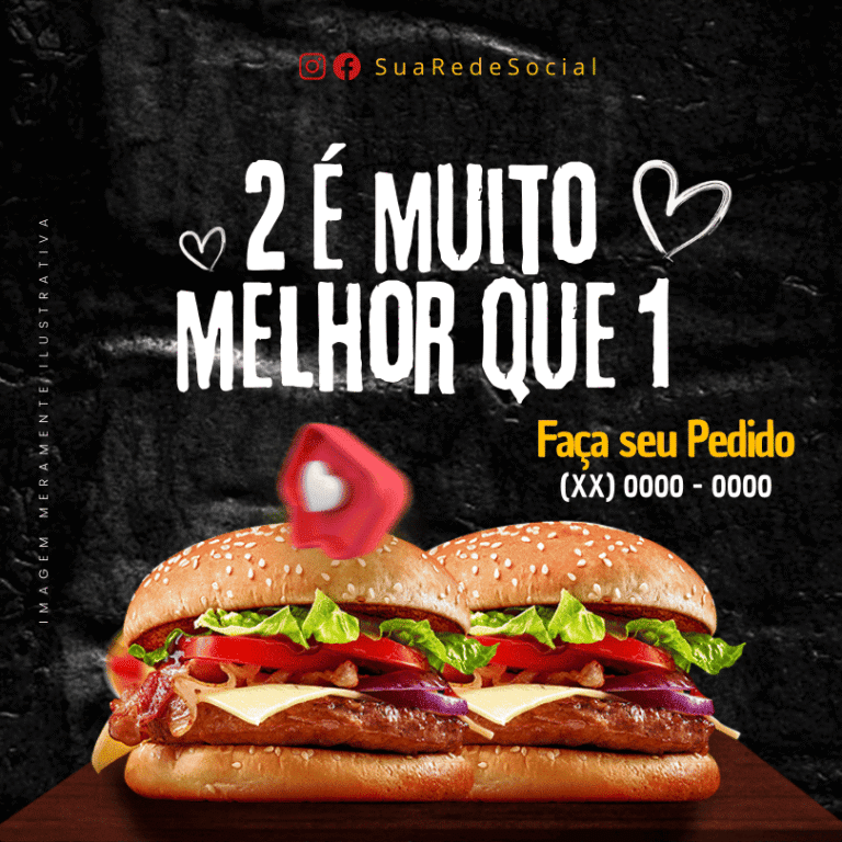 Pack Canva de Posts Editáveis para Hamburgueria (13)