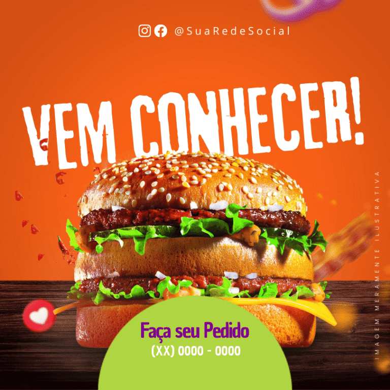 Pack Canva de Posts Editáveis para Hamburgueria (16)