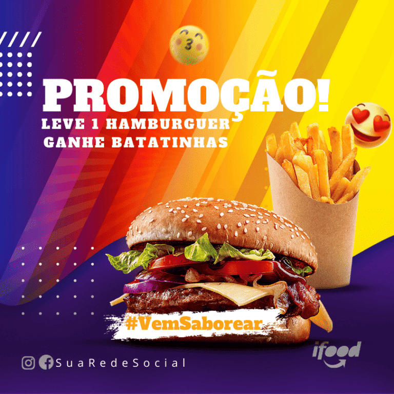 Pack Canva de Posts Editáveis para Hamburgueria (2)