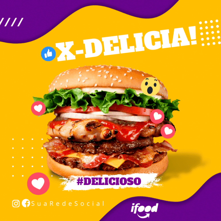 Pack Canva de Posts Editáveis para Hamburgueria (4)