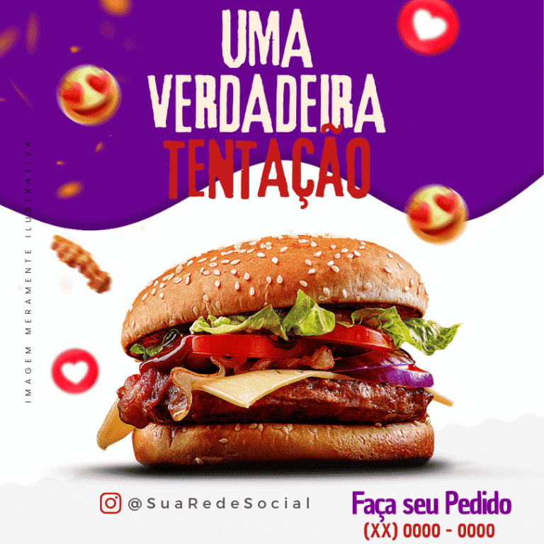 Pack Canva de Posts Editáveis para Hamburgueria (8)