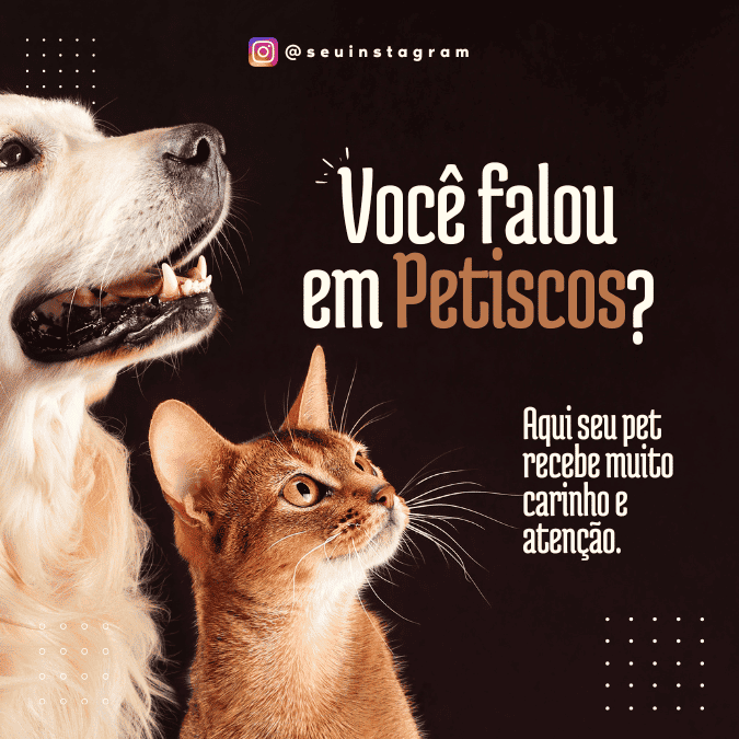 Pack Canva de posts prontos editáveis para Pet Shop (23)