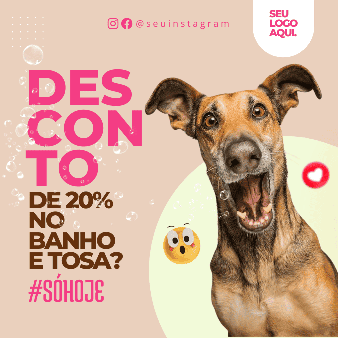 Pack Canva de posts prontos editáveis para Pet Shop (32)