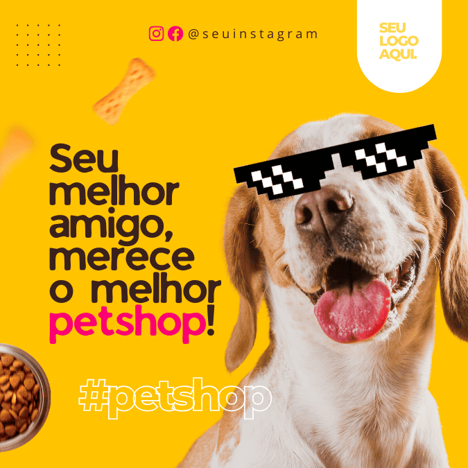 Pack Canva de posts prontos editáveis para Pet Shop