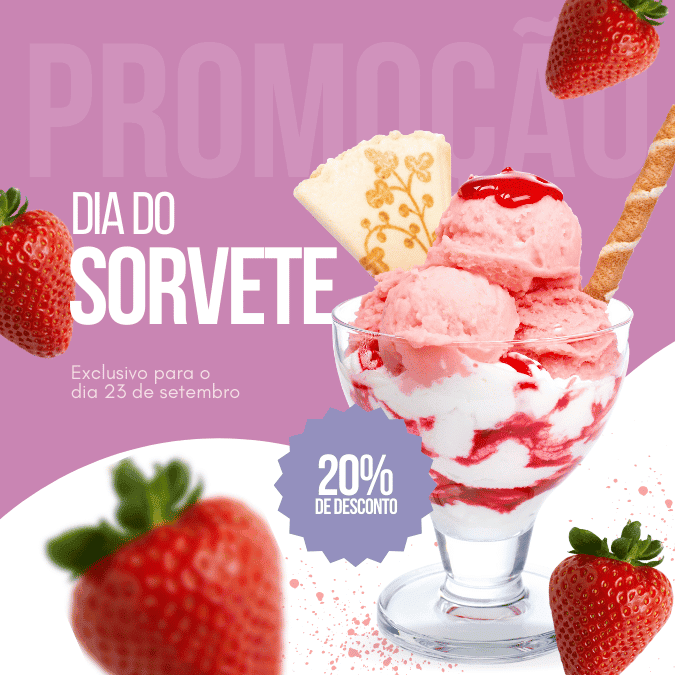Pack Canva de posts prontos editáveis para Sorveterias (1)