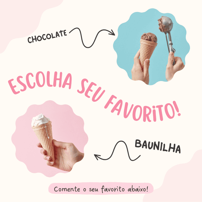 Pack Canva de posts prontos editáveis para Sorveterias (11)