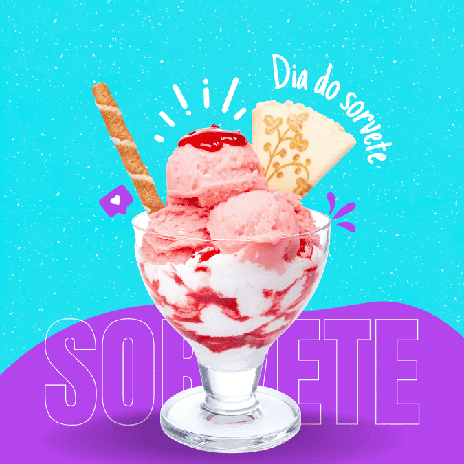 Pack Canva de posts prontos editáveis para Sorveterias (15)