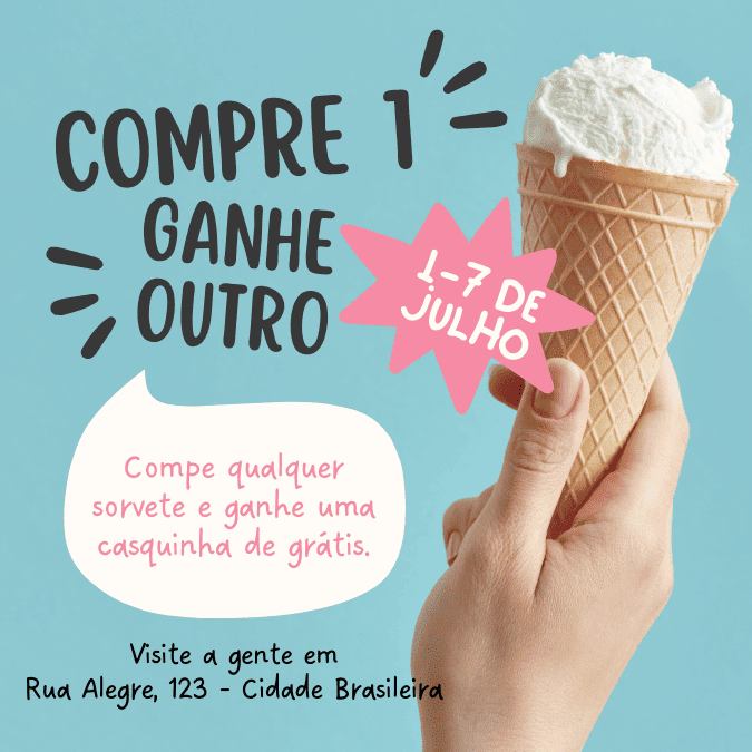 Pack Canva de posts prontos editáveis para Sorveterias (25)