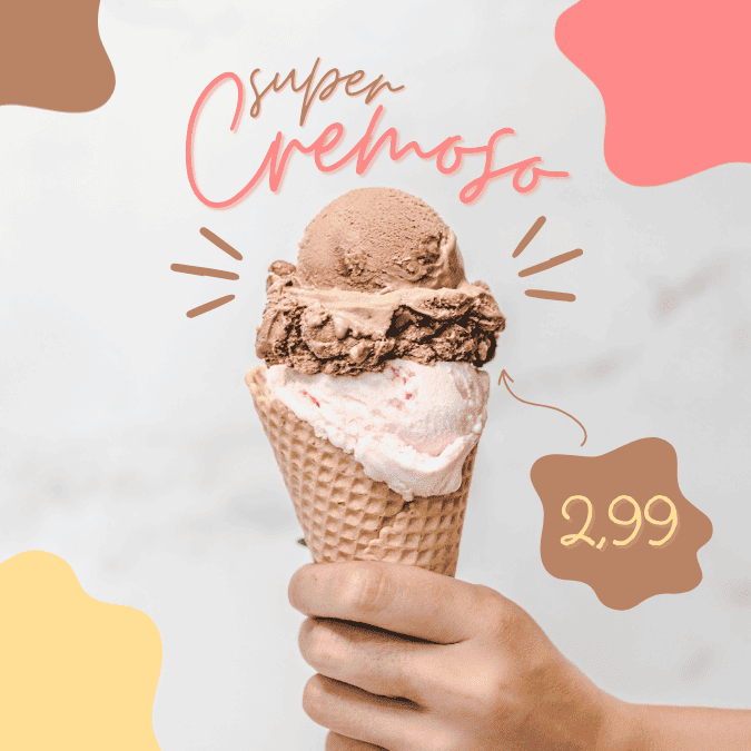 Pack Canva de posts prontos editáveis para Sorveterias (36)