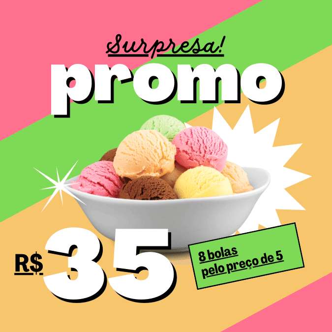 Pack Canva de posts prontos editáveis para Sorveterias (39)
