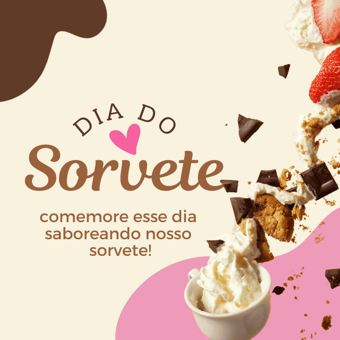 Pack Canva de posts prontos editáveis para Sorveterias (40)