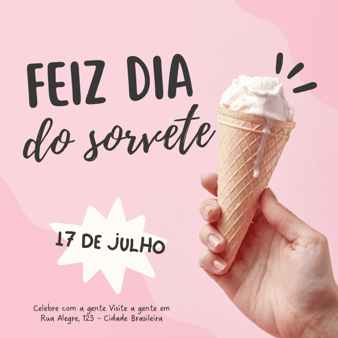 Pack Canva de posts prontos editáveis para Sorveterias (42)