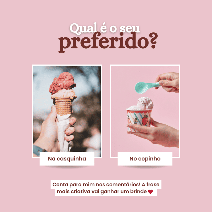 Pack Canva de posts prontos editáveis para Sorveterias (49)