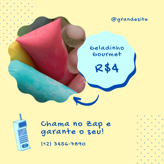 Pack Canva de posts prontos editáveis para Sorveterias (52)