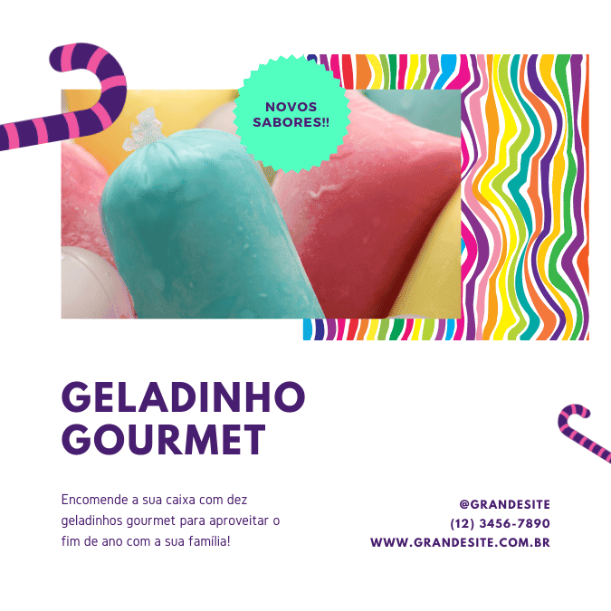 Pack Canva de posts prontos editáveis para Sorveterias (55)