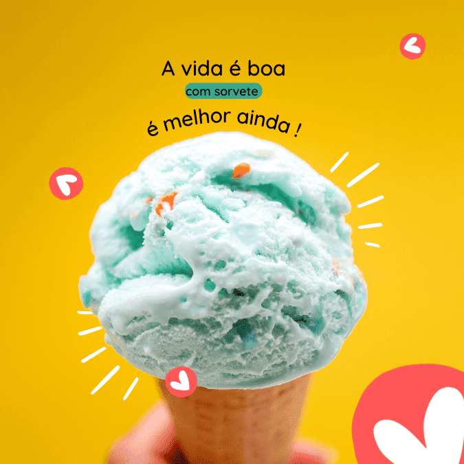 Pack Canva de posts prontos editáveis para Sorveterias (8)