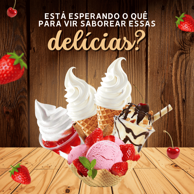 Pack Canva de posts prontos editáveis para Sorveterias (9)