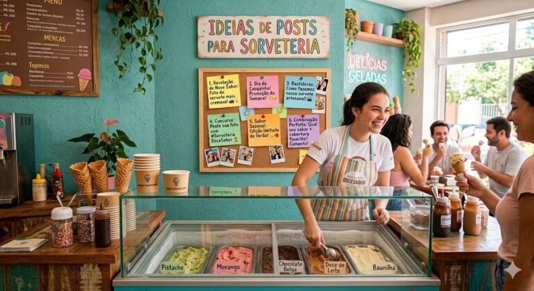 ideias de posts para sorveteria